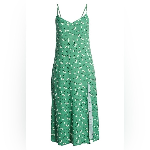 REFORMATION Crimini Dress In Pico Green Floral - Picture 2 of 7